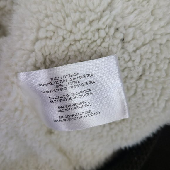 Orvis Sweater Men Sz MED 1/4 Zip Brown Waffle Knit Sherpa Lined Pullover - Picture 6 of 7